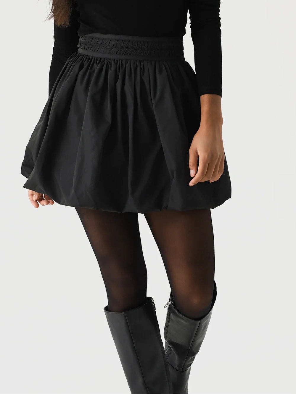 Hunter Bell Angelina Skirt Black Balloon Mini Skirt